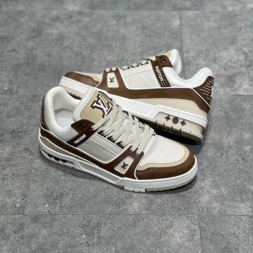 luxurious lv trainer monogram shoes for men.