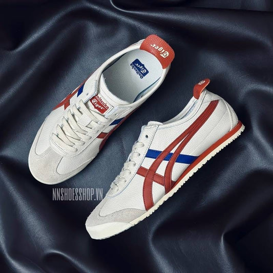 Tiger slip on white brown blue