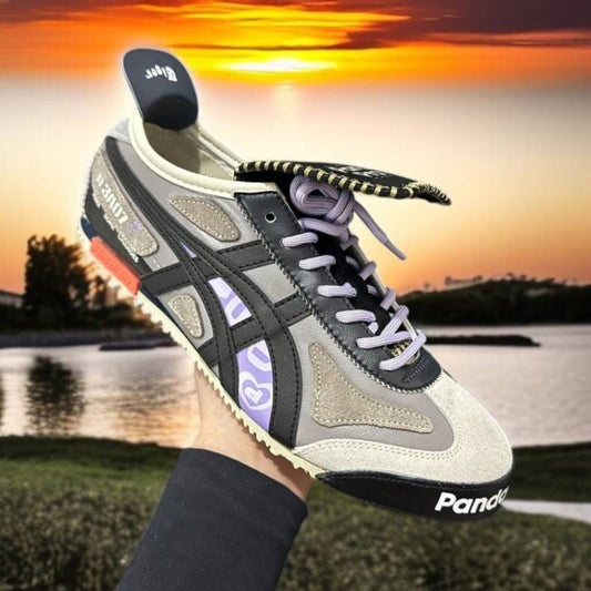 Tiger slip on black grey purple