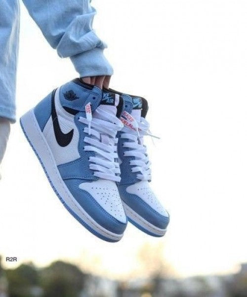 Imported Retro 1 University blue shoes for unisex.