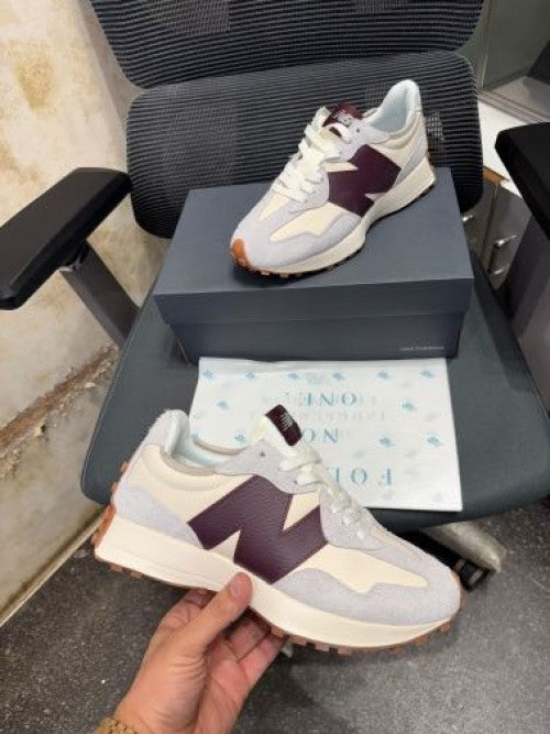 Imported NB 327 Moonbeam Maroon shoes for men .