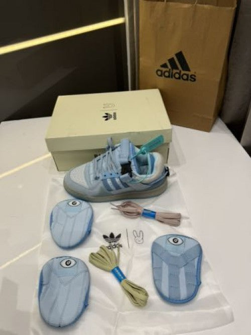 luxurious adi bad bunny blue tint shoes