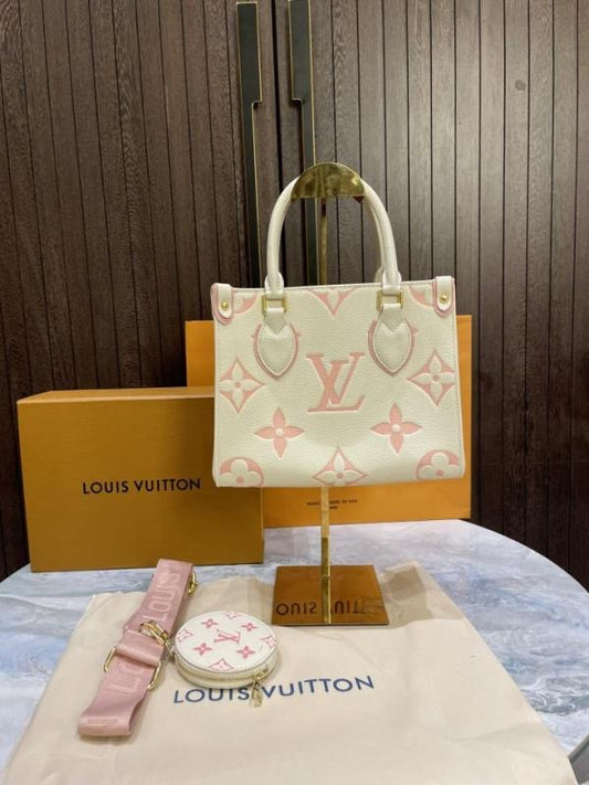 Louis Vuitton handbag pink&white