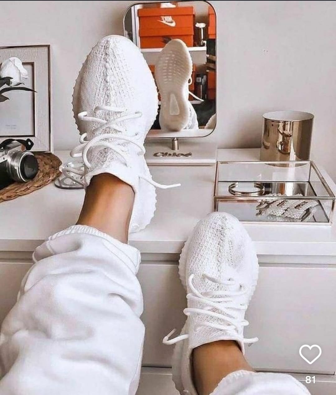 imported adi yeezy 350 cream white shoes fo men